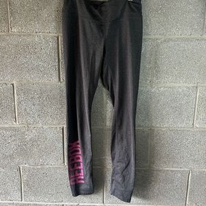 Reebok Mid Rise Activewear Leggings Gray Size Small